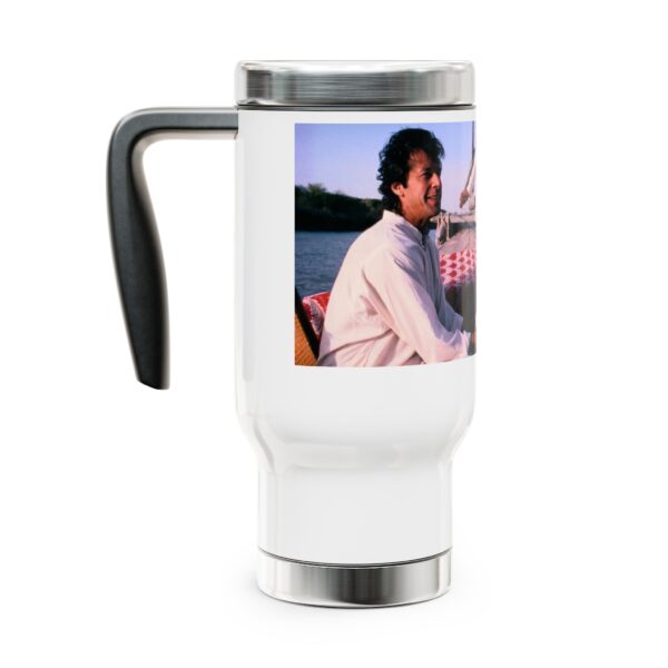 Imran Khan Stainless Steel Travel Mug with Handle, 14oz V31 - Image 3