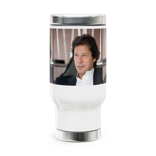 Imran Khan Stainless Steel Travel Mug with Handle, 14oz V43