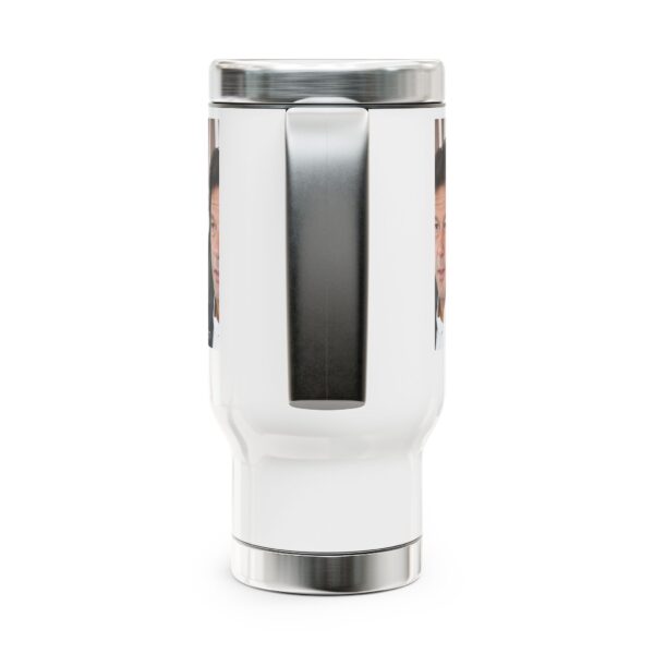 Imran Khan Stainless Steel Travel Mug with Handle, 14oz V43 - Image 4