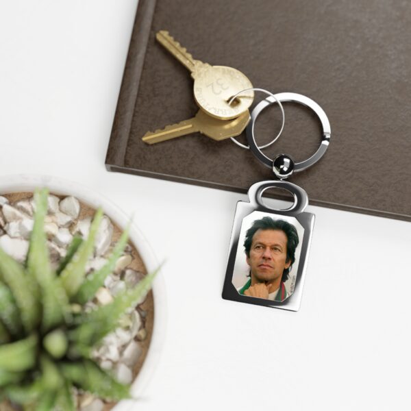 Imran Khan Rectangle Photo Keyring V2 - Image 2