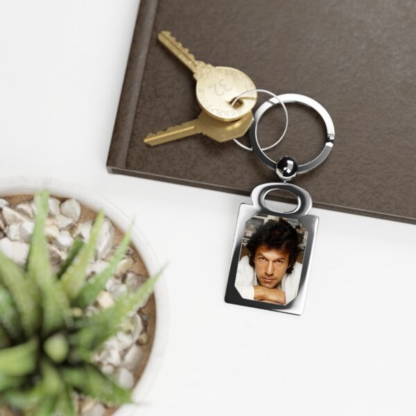 Imran Khan Rectangle Photo Keyring V3 - Image 2