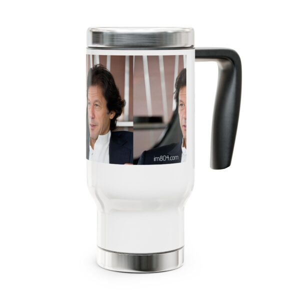 Imran Khan Stainless Steel Travel Mug with Handle, 14oz V43 - Image 6