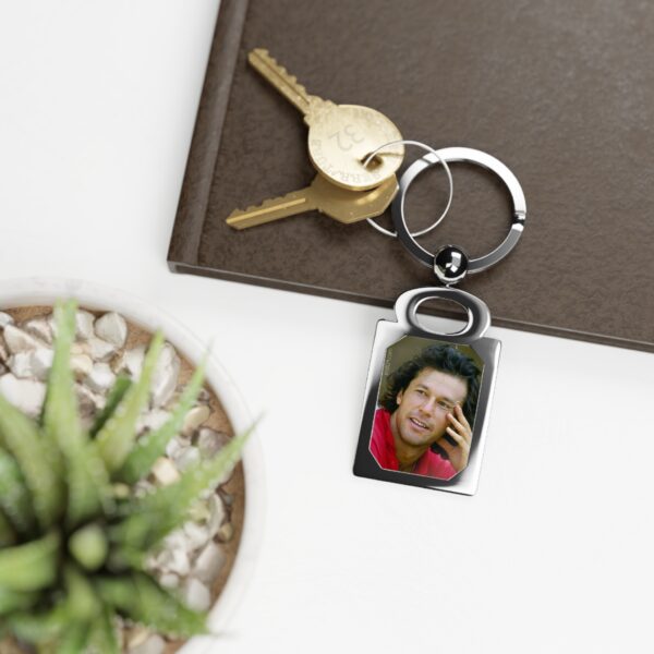 Imran Khan Rectangle Photo Keyring V13 - Image 2